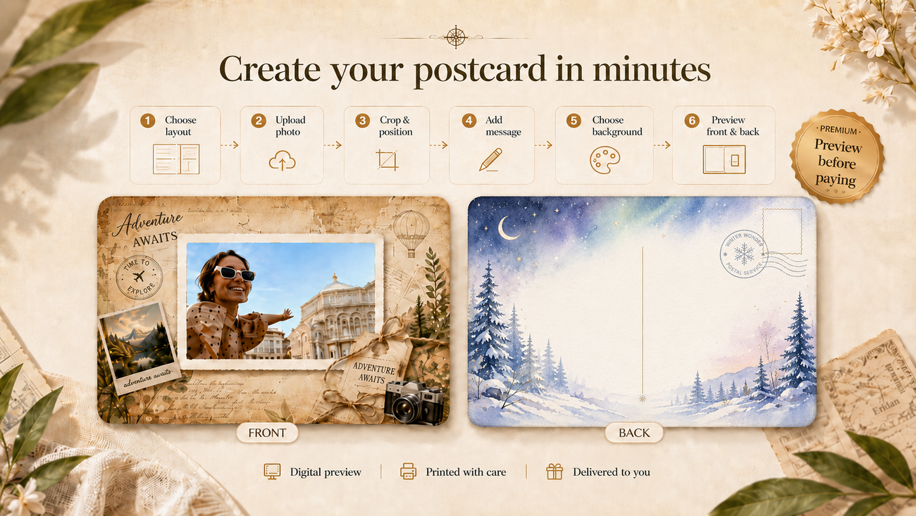 Travel & Seasonal Personalized Postcards