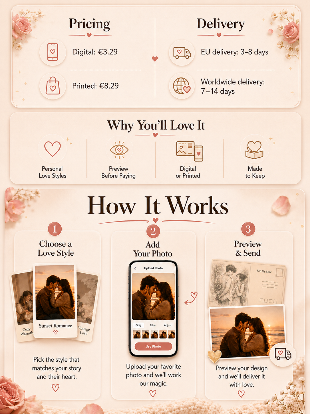 Create in 3 simple steps
