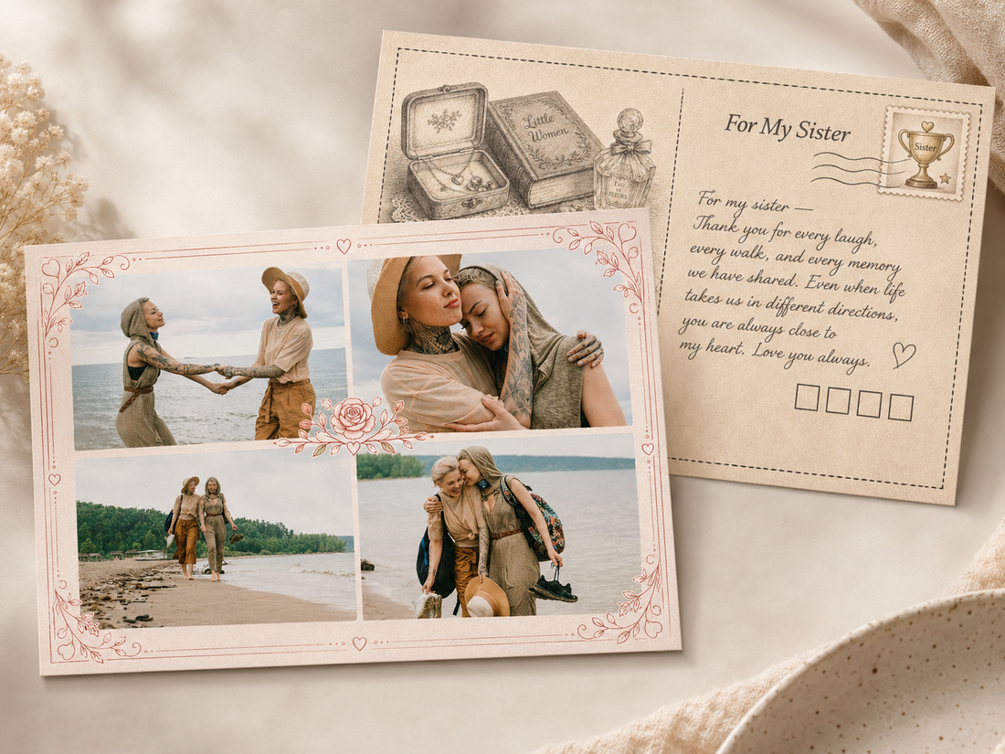 Personalized postcards made from real memories