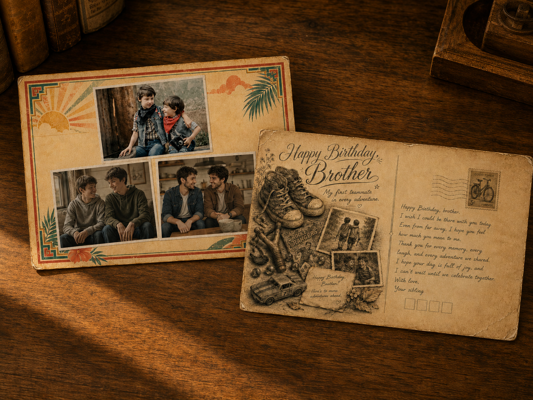 Personalized postcards made from real memories