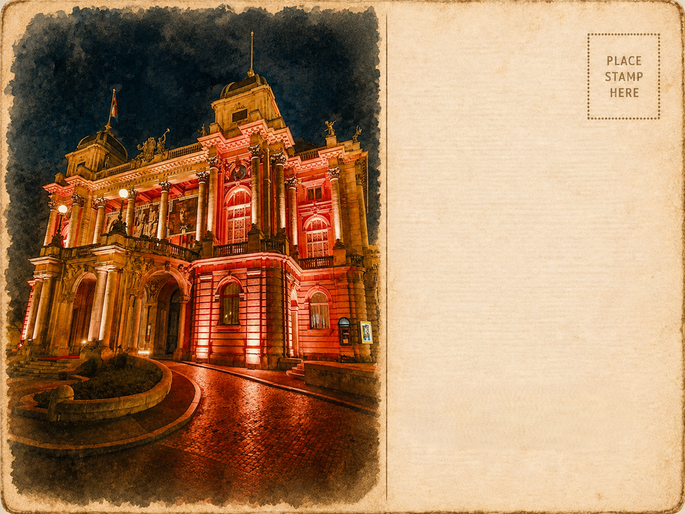 Croatian National Theatre at Night