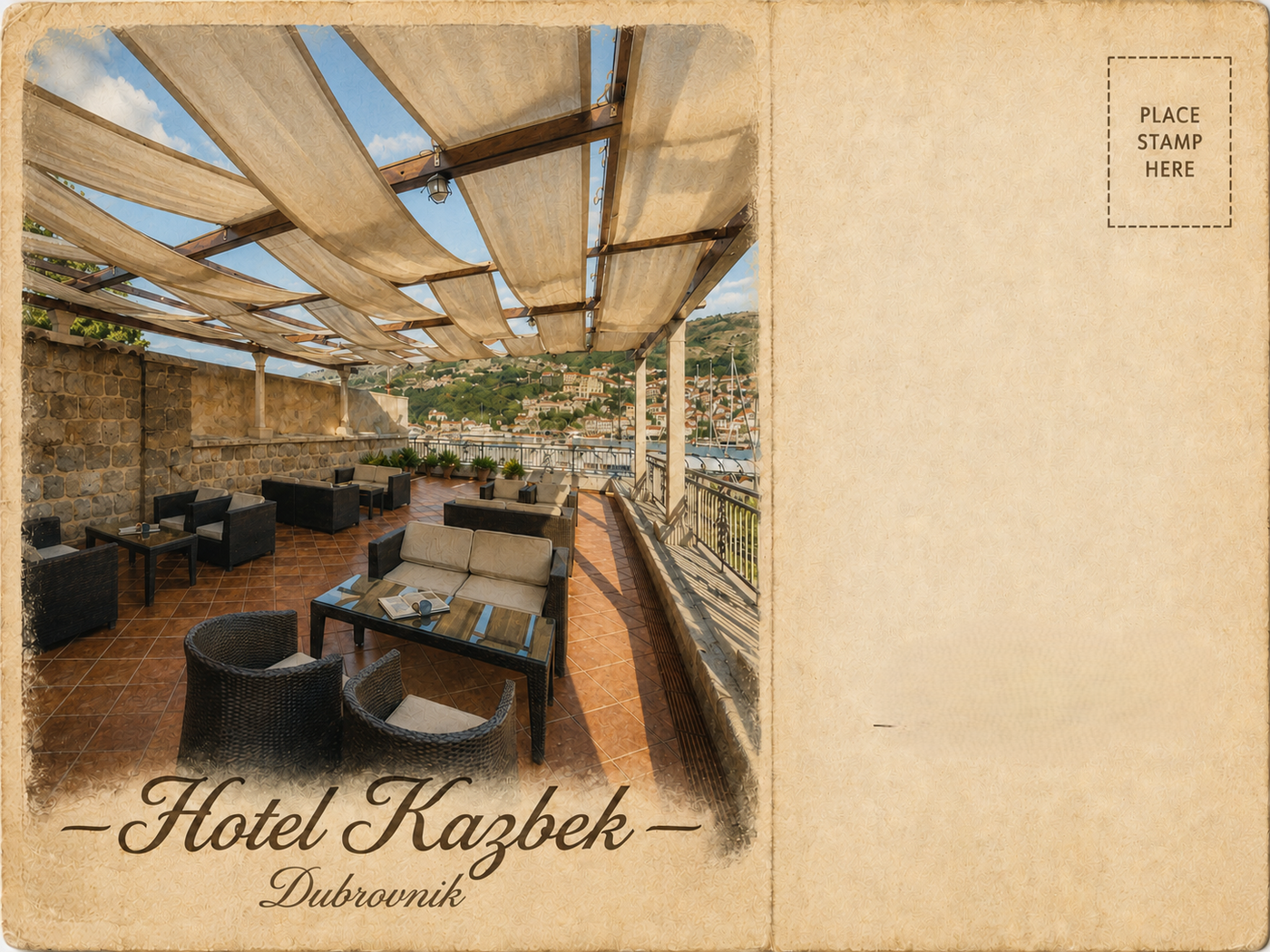Hotel Kazbek – Rooftop Terrace Postcard
