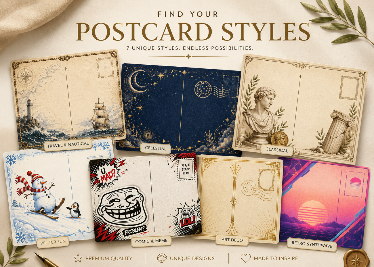Choose Your Personalized Postcard Style