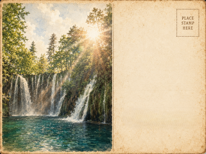 Cascadas bajo el sol