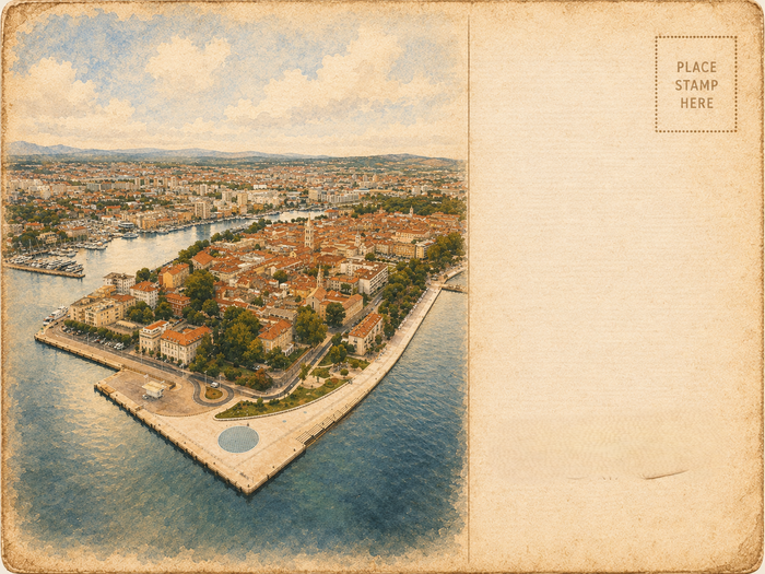 Península de Zadar desde arriba