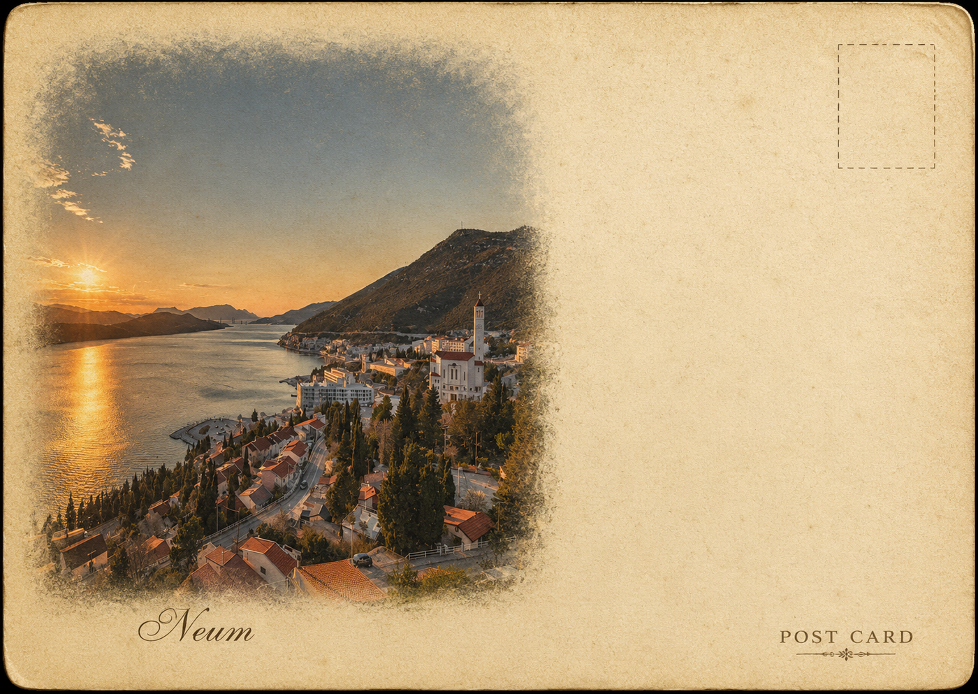 Adriatic Sunset Postcard