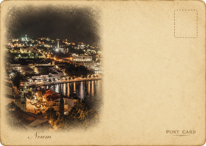 Harbor Night Lights Postcard