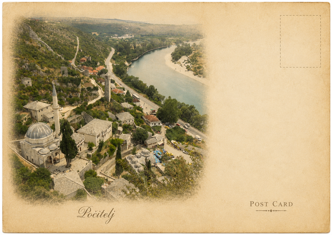 Neretva Valley View Postcard