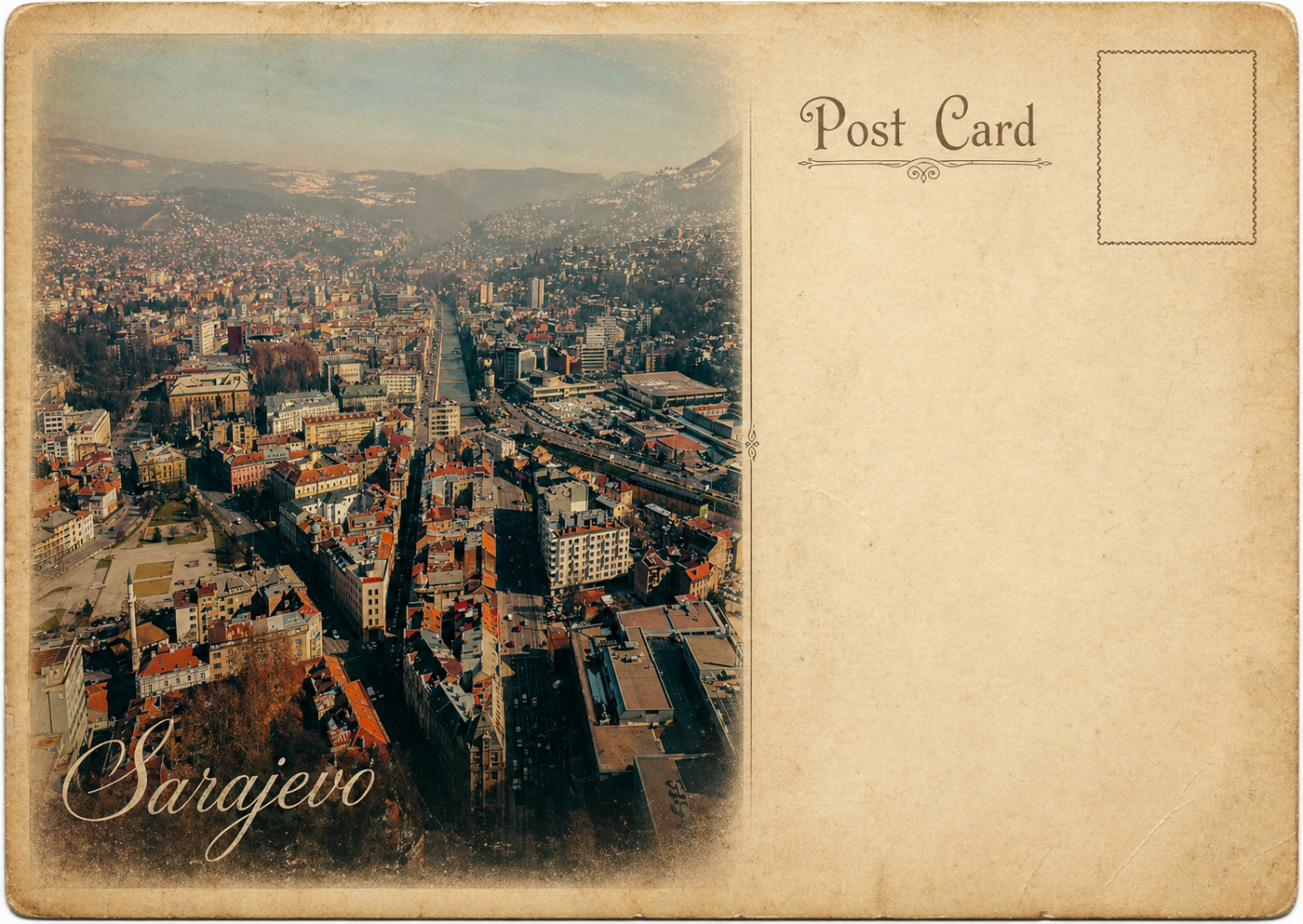 Old Town Skyline Postcard