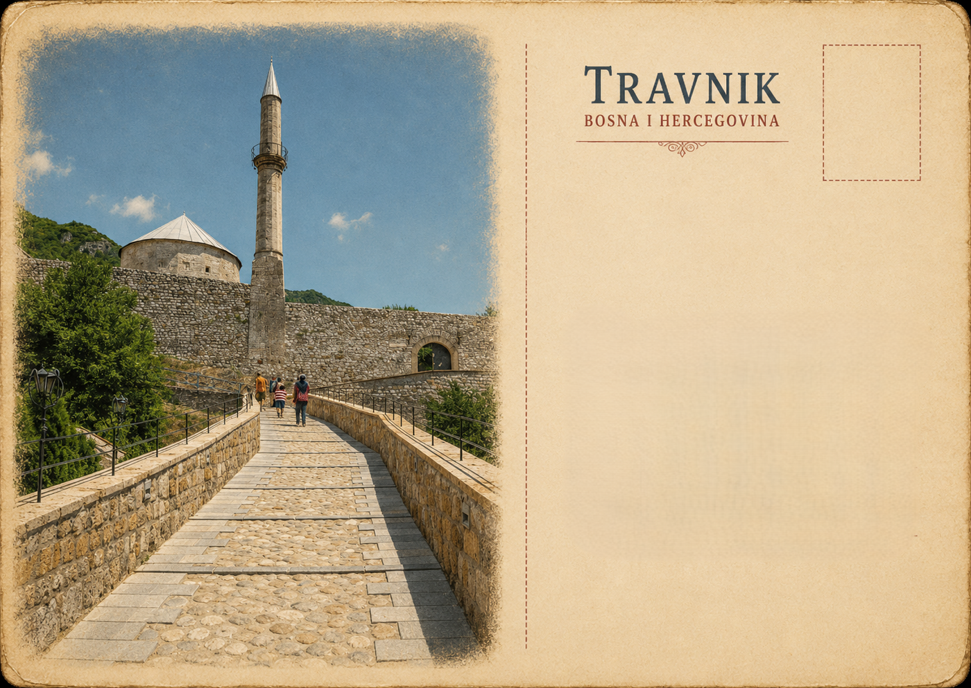 Travnik Fortress Postcard