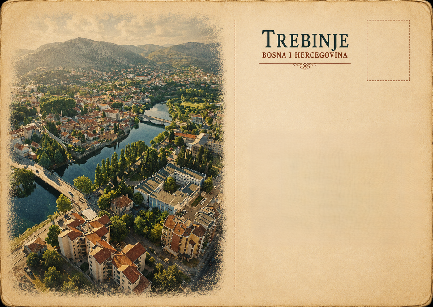 Old Town Panorama Postcard